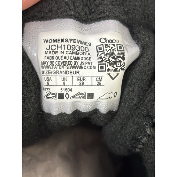 Chaco Womens Ramble Puff Lace Ankle Boots Size US 8 EU 39 Water Resistant Black - Picture 8 of 10